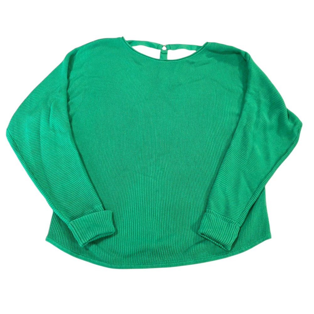 New York & Company Sweater Womens Green M Pullover 100% Acrylic Long Sleeve